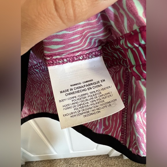 Nike Windrunner Jacket with Hood in Purple and Mint Zebra - Picture 6 of 7